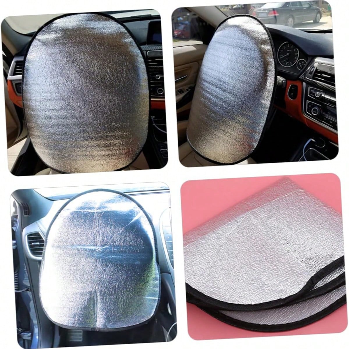 EPE Foam Car Steering Wheel Cover, Sun Shade Heat Insulation For Vehicle