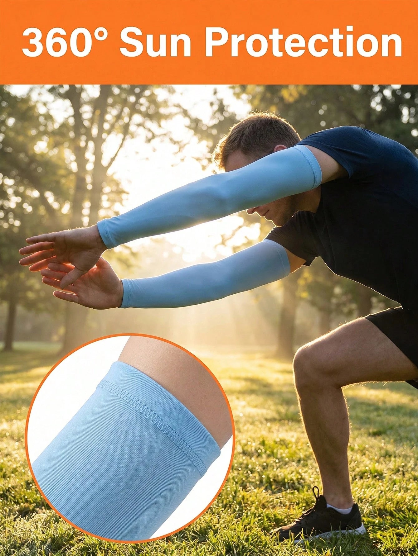 Ergonomic Sun Arm Sleeves With Fast Drying Fabric Snug Sun Protection Set For Active Commuters Washable Ice Silk Arm Sleeves Ideal For Traveling Electric Bike Gear Camping Accessories Beach Motorcycle