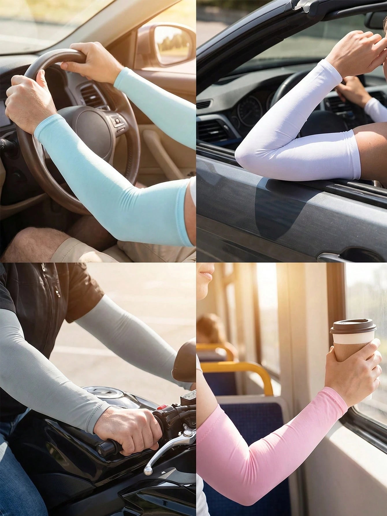 Ergonomic Sun Arm Sleeves With Fast Drying Fabric Snug Sun Protection Set For Active Commuters Washable Ice Silk Arm Sleeves Ideal For Traveling Electric Bike Gear Camping Accessories Beach Motorcycle