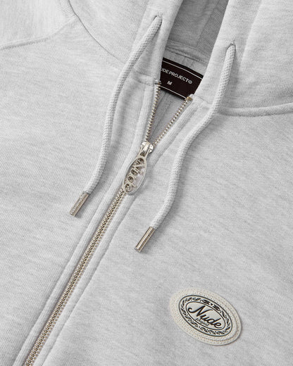 Essentials Zip-Up Hoodie Grey Melange