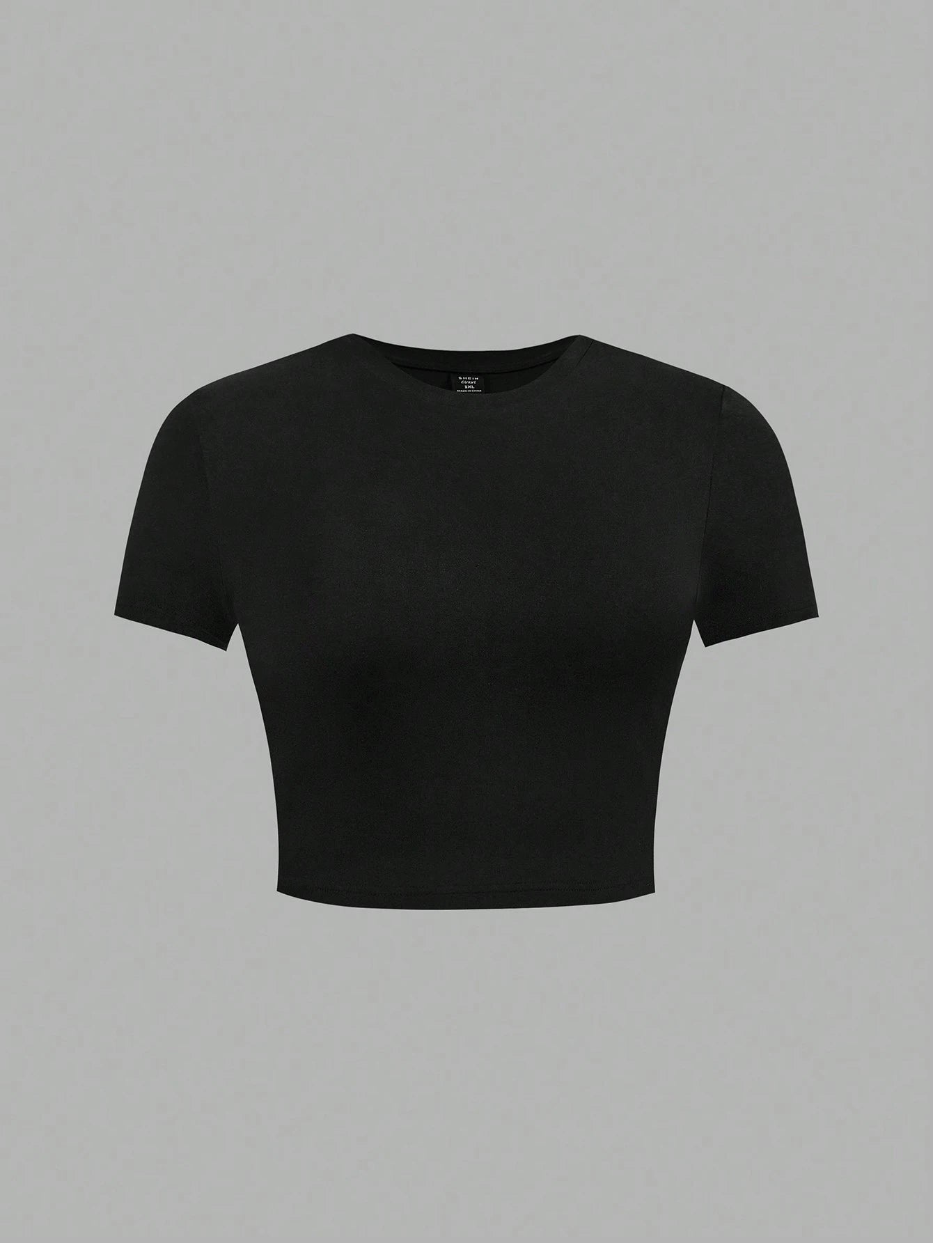 Essnce Plus Size 4pcs/Set Black & White Casual Women Tank Tops And Short Sleeve Tees, Slim Fit, Summer Suitable For Going Out