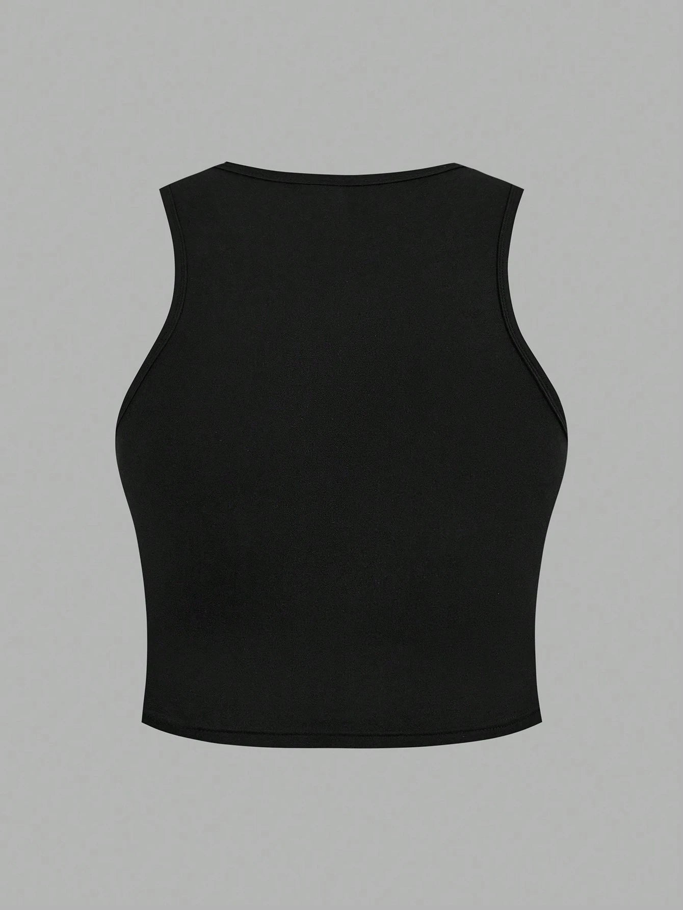 Essnce Plus Size 4pcs/Set Black & White Casual Women Tank Tops And Short Sleeve Tees, Slim Fit, Summer Suitable For Going Out
