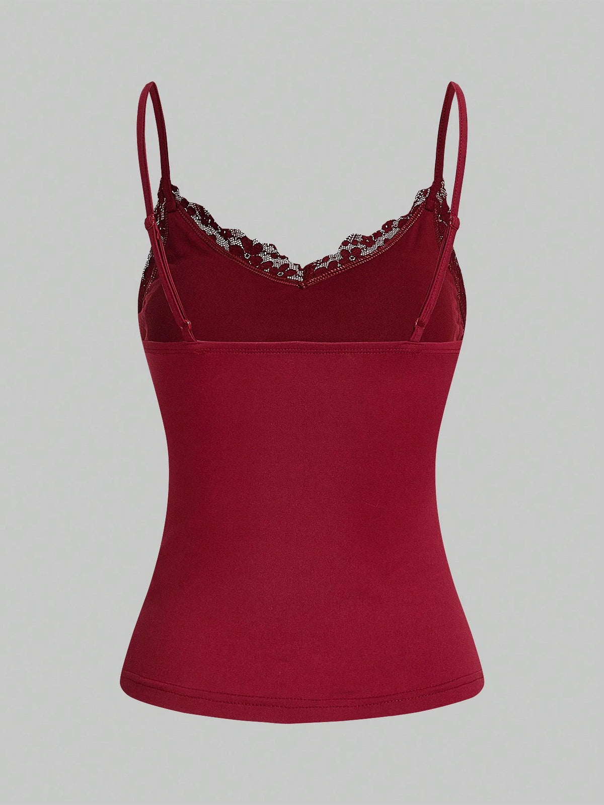 Essnce Women Red Tank Top Bra Free Pack Lace Suspenders 3pcs/Set Summer Casual Tight-Fitting Splice Camisole For Vacation, Built In Tops