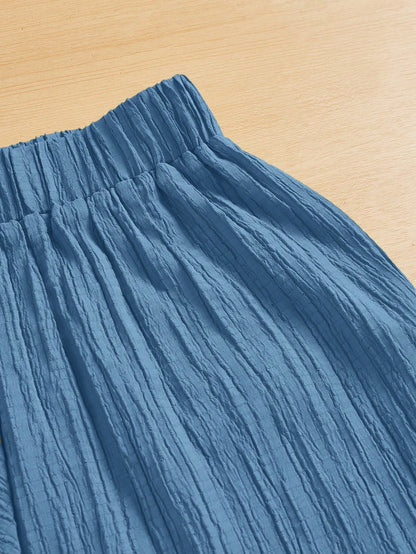 Essnce Women's Casual Simple Textured Long Pants Summer Spring Valentine Day New Years