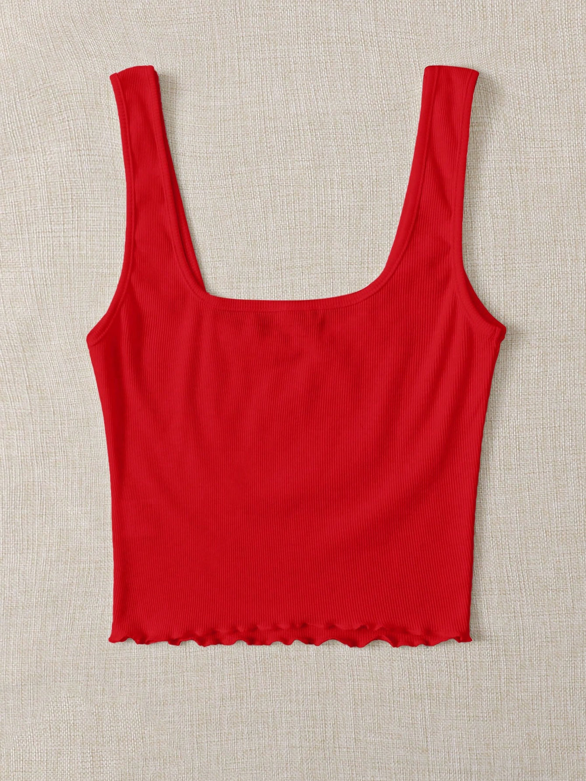 Essnce Women's Simple Wide Strap Knitted Tank Top, Casual & Holiday Wear