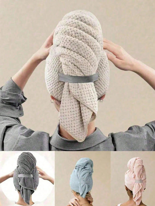 Extra Large Absorbent Towel- Microfiber Soft Hair Drying Towel, Super Absorbent Hair Turban, Suitable For Wet Curly And Long Hair, Anti-Frizz, Quick Drying, Essential Hair Care Product For Women, Bat