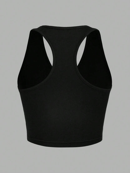 EZwear 3pcs Pack Black, White, Burgundy Women Casual Cropped Slim Fit Camisoles, Suitable For Summer Back To School