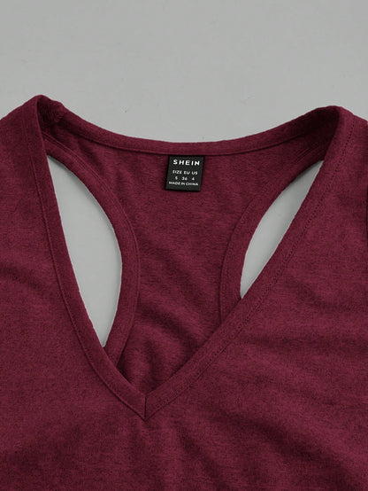 EZwear 3pcs Pack Black, White, Burgundy Women Casual Cropped Slim Fit Camisoles, Suitable For Summer Back To School