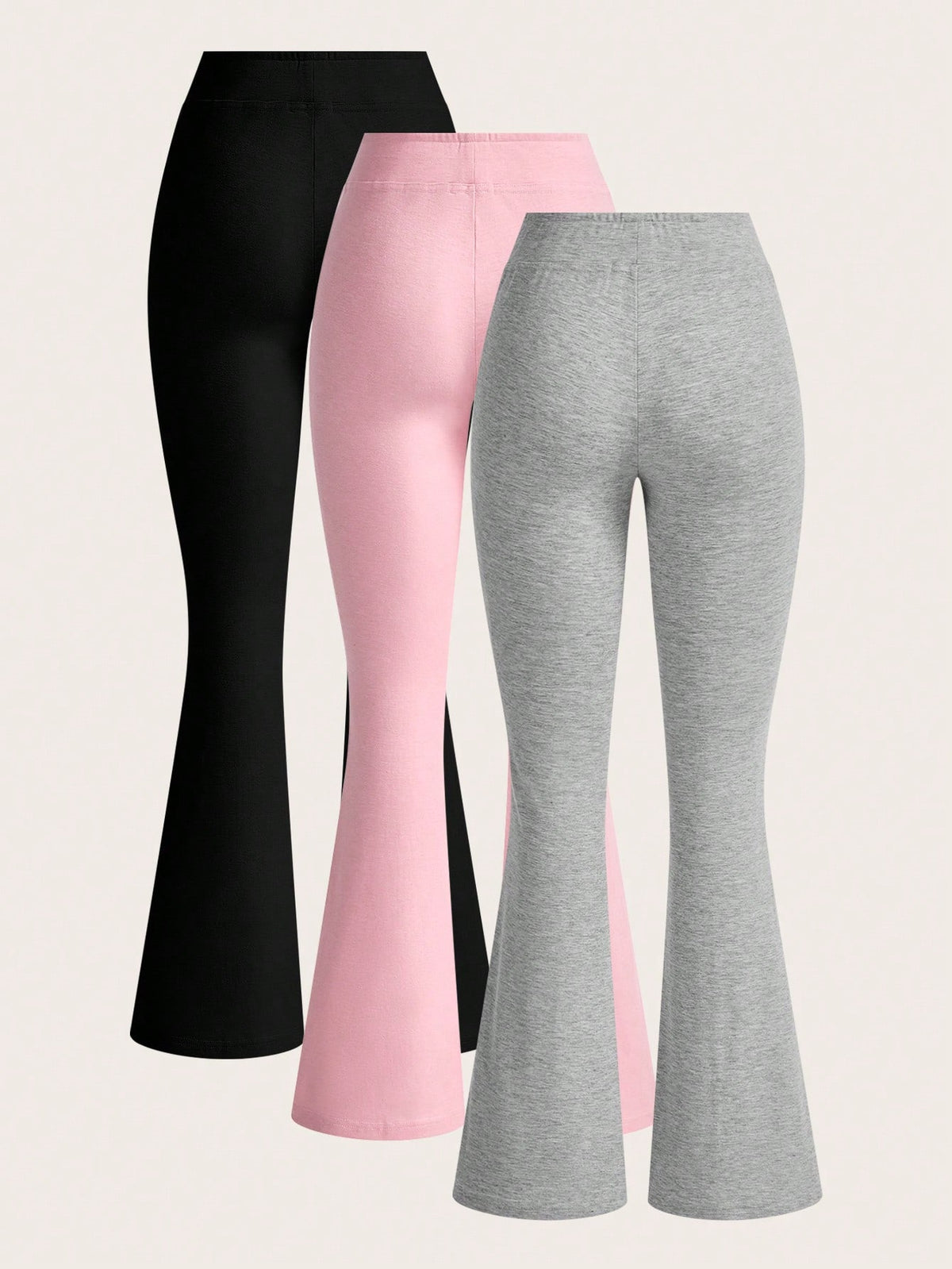 EZwear 3pcs/Pack Women's Solid Color Simple Drawstring Flare Sweatpants Graduation,Back To School Outfits,Graduation,Teacher Outfits For Women,Back To School