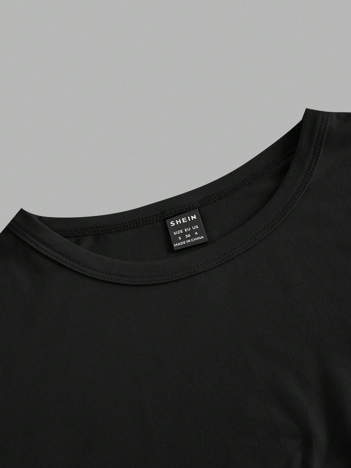 EZwear 4pcs Black Casual Round Neck Short Sleeve Fitted Women T-Shirts, Suitable For Summer
