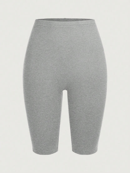 EZwear 4pcs Casual Knitted Women's Short Fitted Leggings For Summer Suitable For Going Out Women's Sportswear