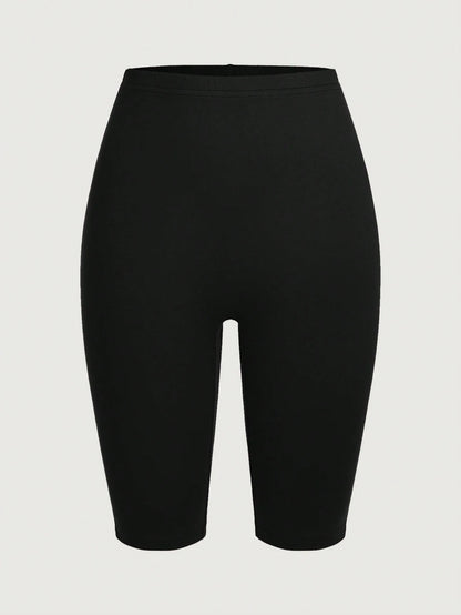 EZwear 4pcs Casual Knitted Women's Short Fitted Leggings For Summer Suitable For Going Out Women's Sportswear