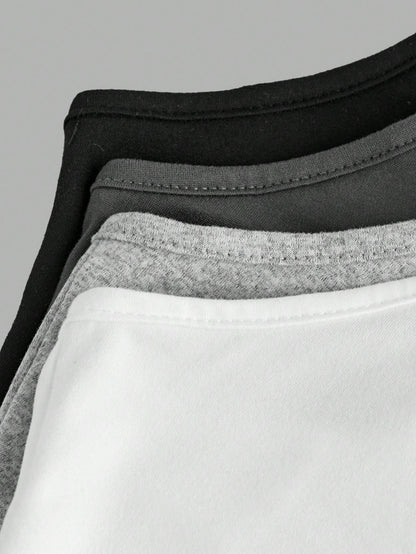 EZwear 4pcs Minimalist Casual Women's Camisole Tank Tops, Suitable For Summer Back To School