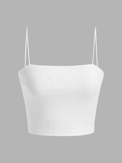 EZwear 4pcs/Pack Short Casual Slim-Fit Camisole Tops For Women, Summer Back To School