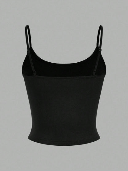 EZwear 4pcs Women's Cropped Tight Fit Casual Tank Tops, Suitable For Summer