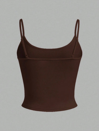 EZwear 4pcs Women's Cropped Tight Fit Casual Tank Tops, Suitable For Summer