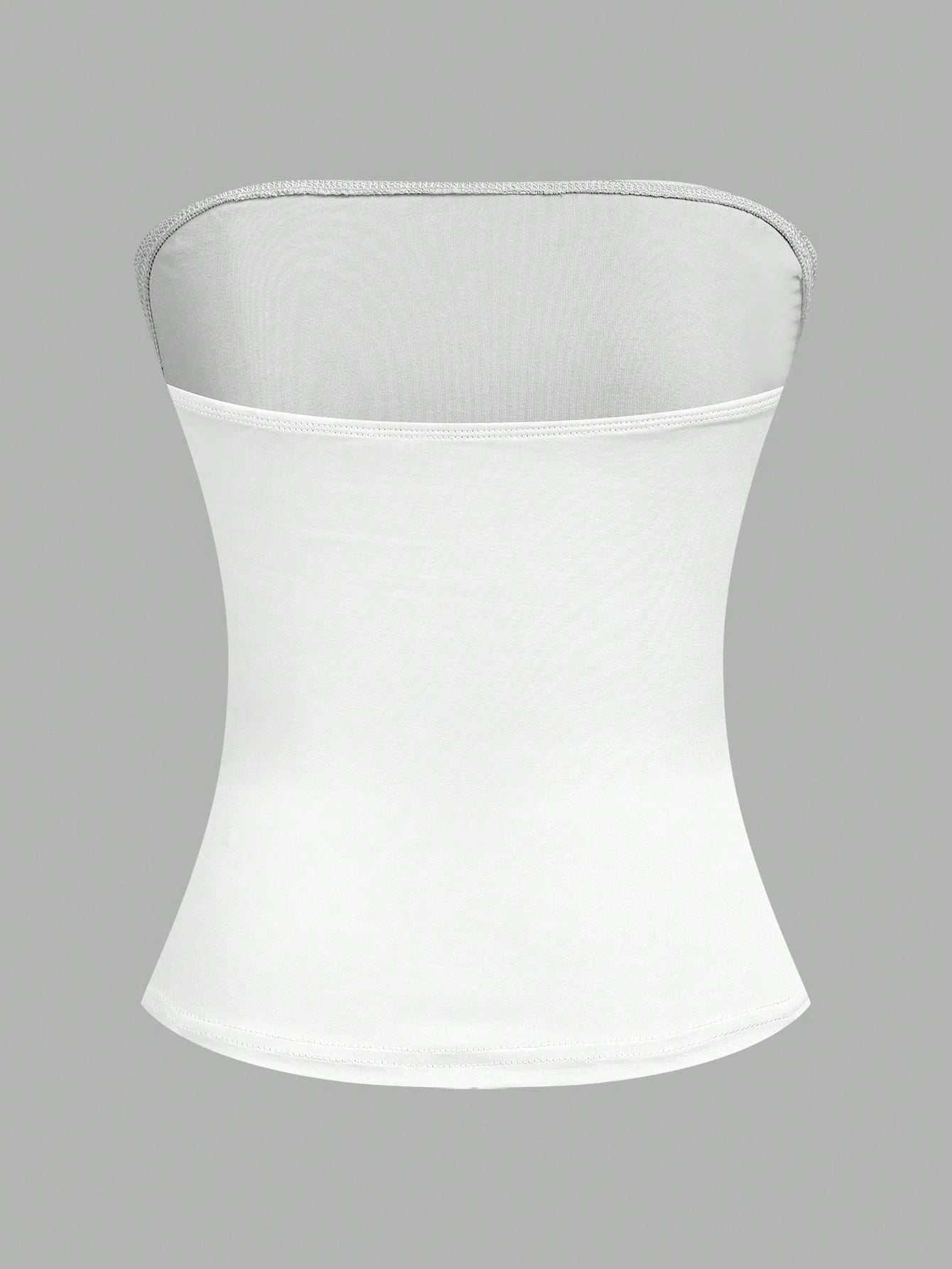 EZwear 4pcs Women's Solid Color Ribbed Casual Tube Tops, Summer Strapless Tops Tube Tops Women