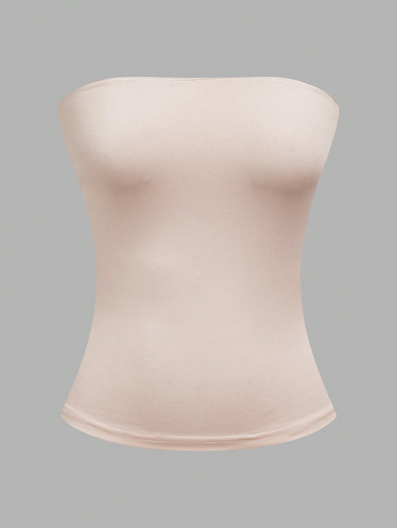 EZwear 4pcs Women's Solid Color Ribbed Casual Tube Tops, Summer Strapless Tops Tube Tops Women