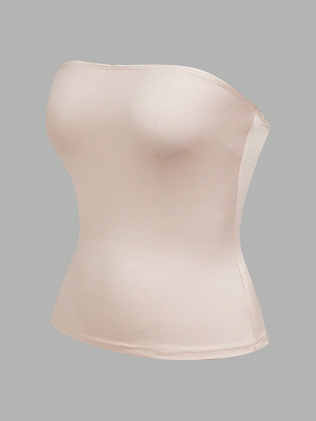 EZwear 4pcs Women's Solid Color Ribbed Casual Tube Tops, Summer Strapless Tops Tube Tops Women