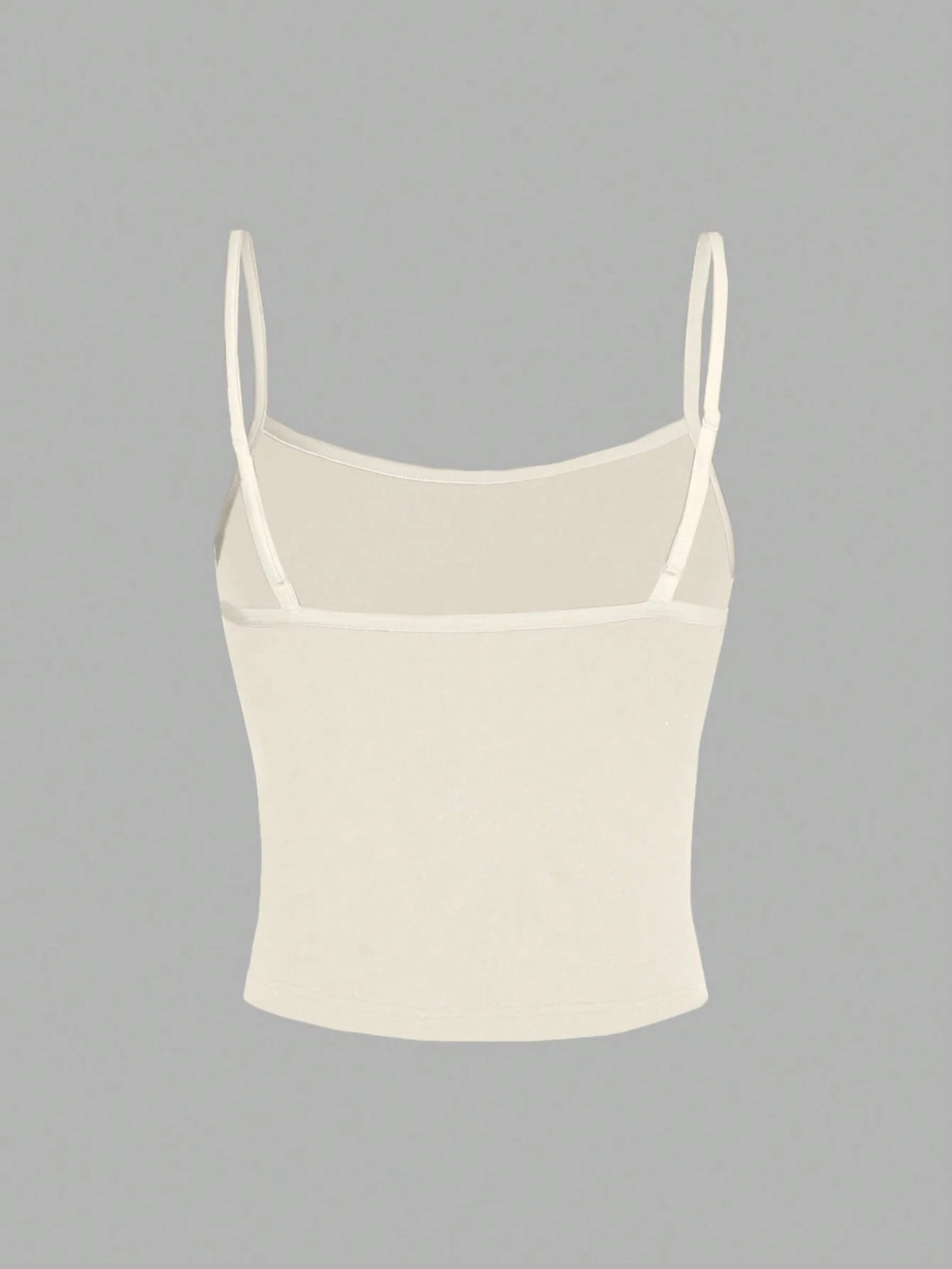 EZwear Beige Casual Minimalist Camisole Top, Fitted For Women, Suitable For Summer