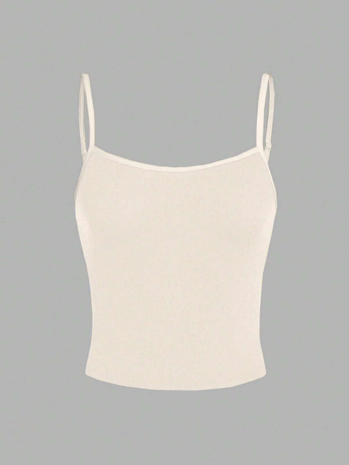 EZwear Beige Casual Minimalist Camisole Top, Fitted For Women, Suitable For Summer