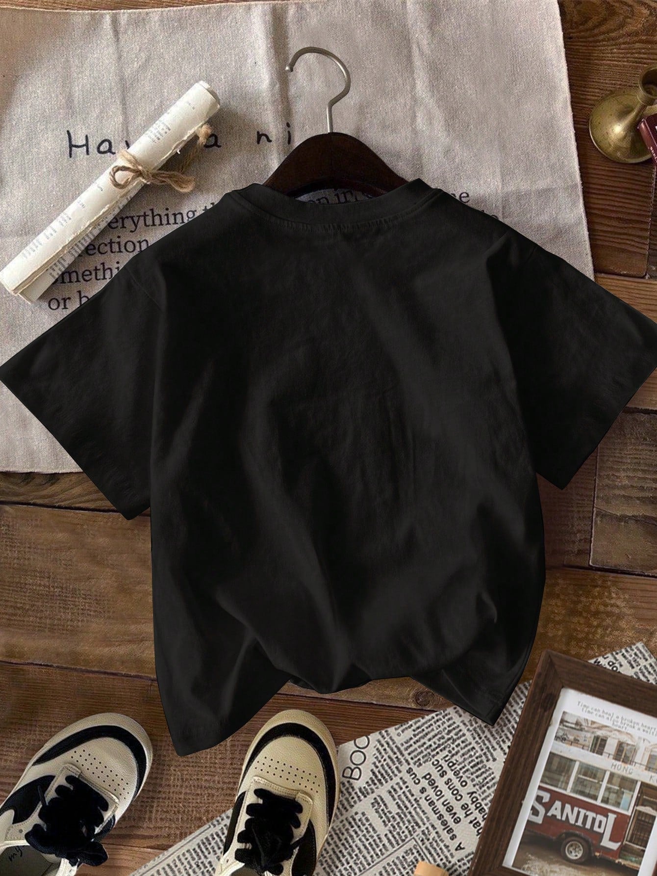 EZwear Casual Loose Nine-Grid Bow Pattern Round Neck Short Sleeve T-Shirt For Women, Suitable For Summer Suitable For Going Out