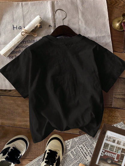 EZwear Casual Loose Nine-Grid Bow Pattern Round Neck Short Sleeve T-Shirt For Women, Suitable For Summer Suitable For Going Out