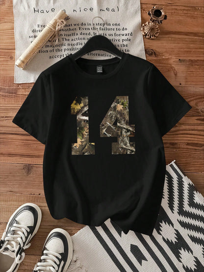 EZwear Casual Loose Nine-Grid Bow Pattern Round Neck Short Sleeve T-Shirt For Women, Suitable For Summer Suitable For Going Out