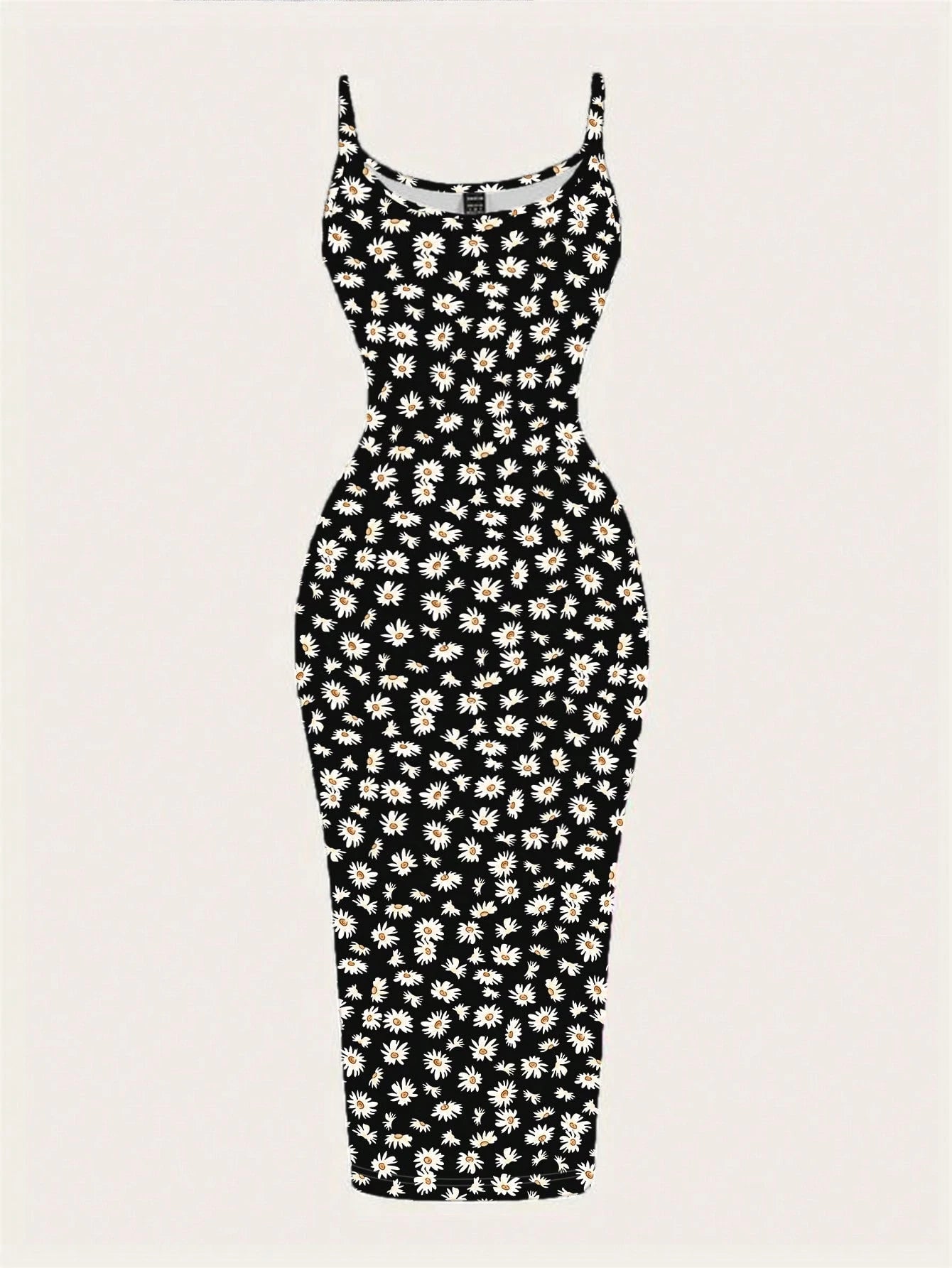 EZwear Casual Minimalist Full-Length Leopard Print Bodycon Slip Dress, Suitable For Summer,Summer Dress