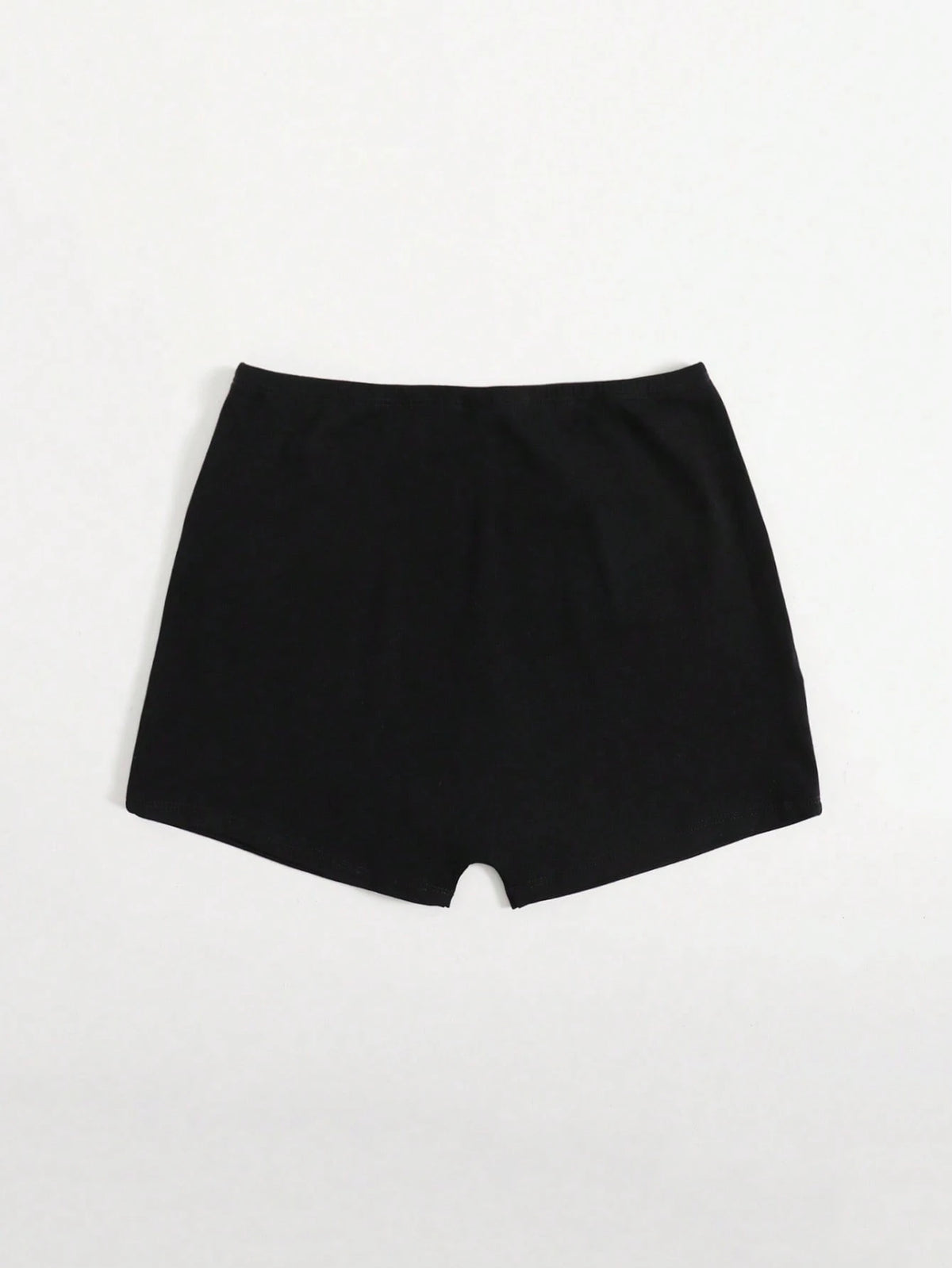EZwear Elastic Waist Solid Biker Shorts
