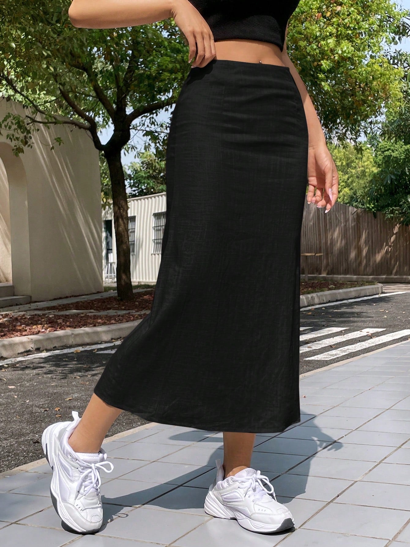 EZwear Linen Lightweight Long Skirt, Summer
