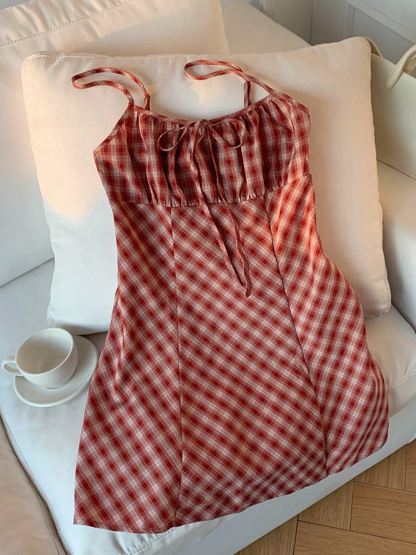 EZwear Pale Yellow Woven Slip Dress For Women, Romantic,Casual Dresses For Women