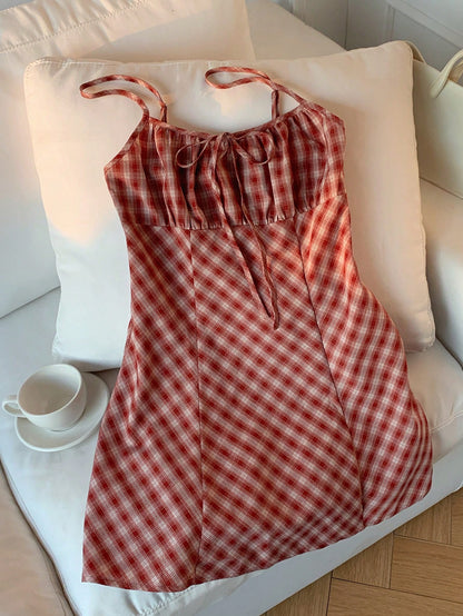 EZwear Pale Yellow Woven Slip Dress For Women, Romantic,Casual Dresses For Women