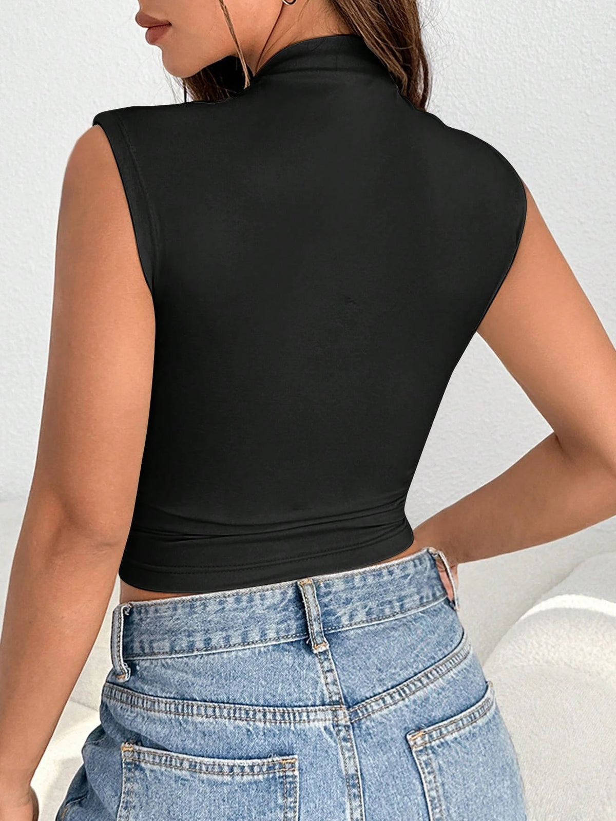 EZwear Summer Outfits Knitted Solid-Colored Top