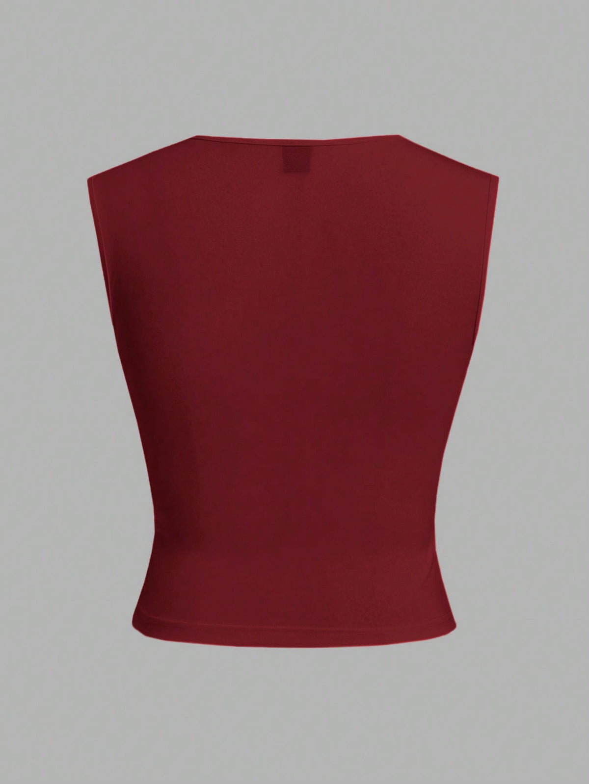 EZwear Two-Piece Set Women's Basic Tight Knit Tank Top, Anthracite Black & Red