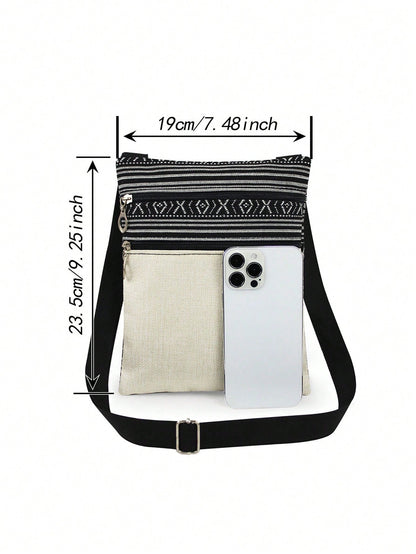Fashionable Art Glass Dragonfly Pattern Crossbody Bag, Unisex Reusable Shoulder Bag, Painting Glass Animal Print Storage Bag, Casual Portable Shoulder Bag With Adjustable Strap, Party Gift For Glass A