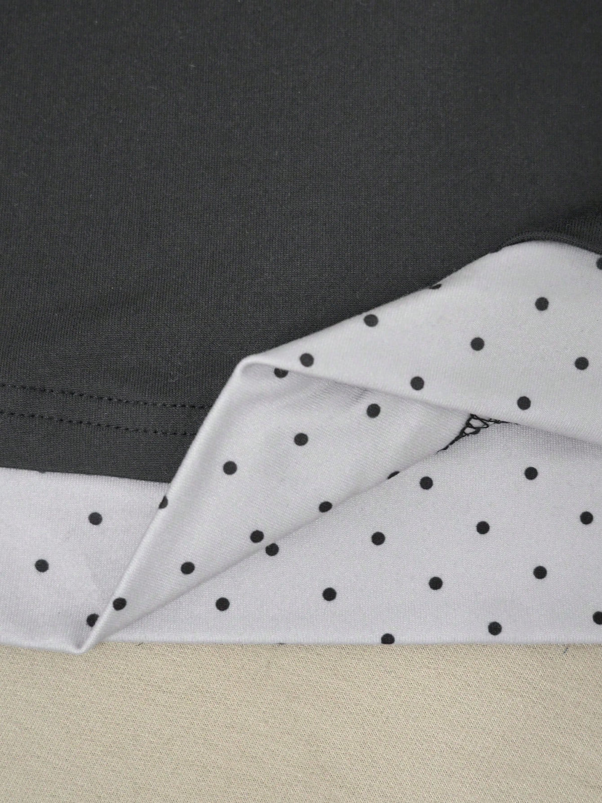 Fashionable Casual Women's Polka Dot Print Chiffon Patchwork Bow Decor Long Sleeve Top Black Spring