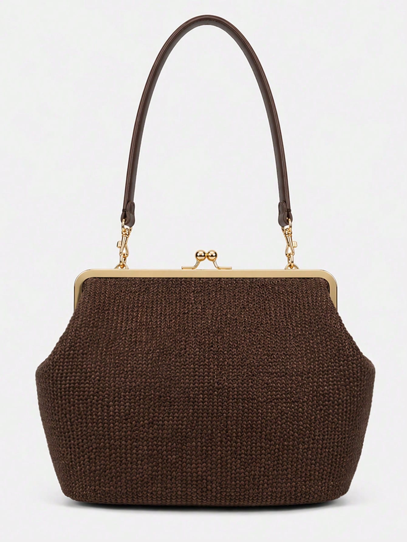 Fashionable Large Striped Clasp Shell Women's Shoulder Bag Designer PP Straw Woven Tote Bag Luxury Casual Summer Beach Woven Clutch Bag For Vacation