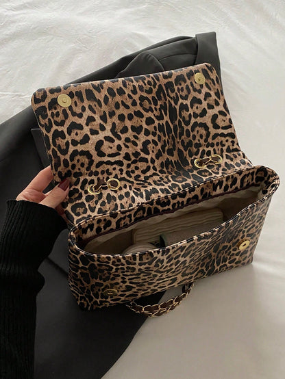 Fashionable Leopard Print Large Capacity Casual Tote Bag, Leopard Print Purse For Women Leopard Comeback, Animal Print Women Bag, Fall Winter Fashionable Cheetah Print Purse For Women, New Fall Winter