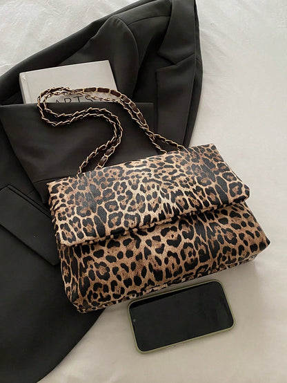 Fashionable Leopard Print Large Capacity Casual Tote Bag, Leopard Print Purse For Women Leopard Comeback, Animal Print Women Bag, Fall Winter Fashionable Cheetah Print Purse For Women, New Fall Winter