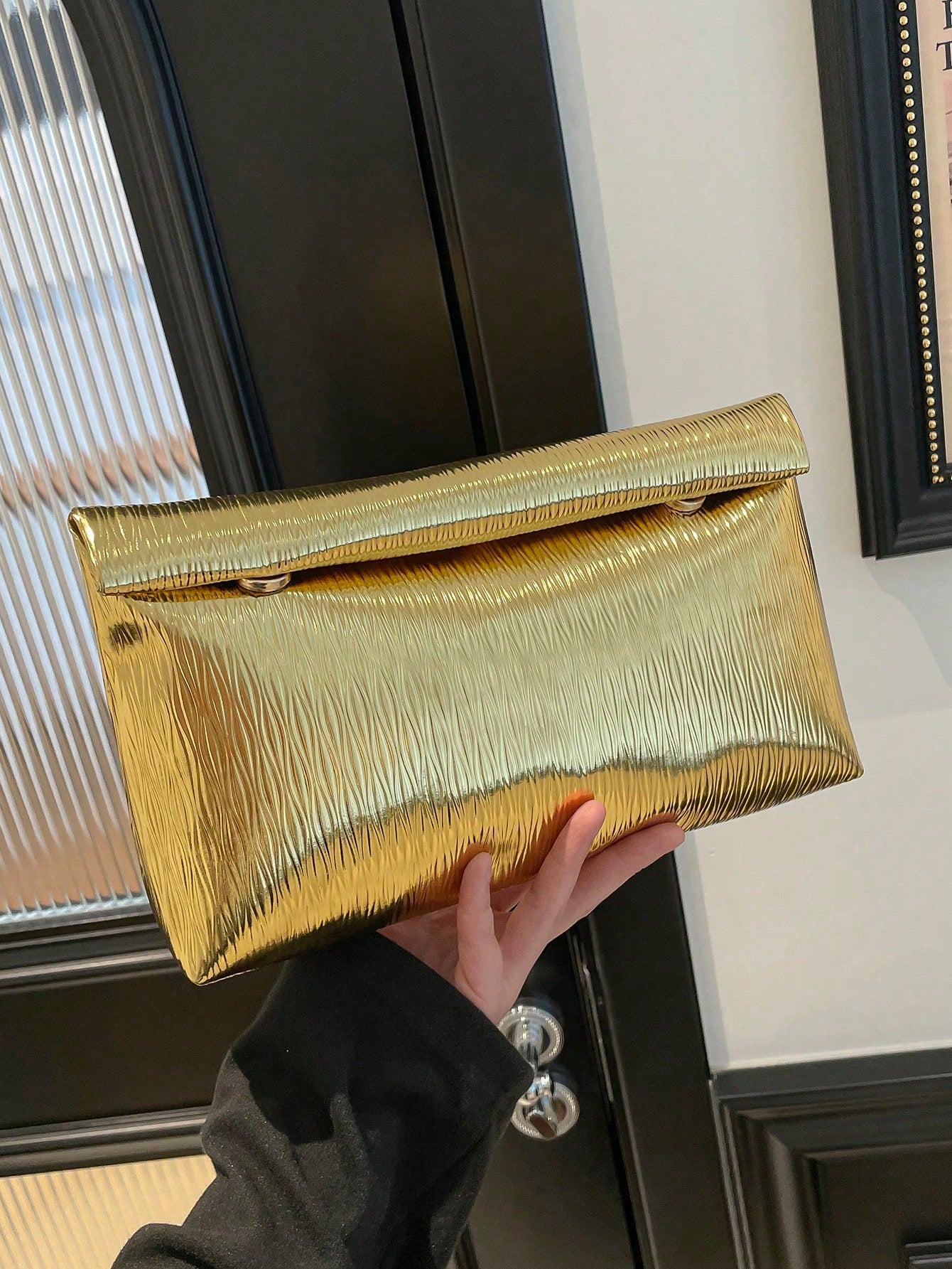 Fashionable PU Leather Solid Color Women's Handbag, Large Capacity Flap Magnetic Closure Small Square Bag, Suitable For Parties And Shopping
