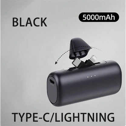Fast Charging Portable Power Bank Matching Style Phase 3 5000mAh Power Bank With A Lightweight, Compact Design Built-In Type-C Port Wireless Direct Charging And Fast Charging LCD Battery Indicator Wit