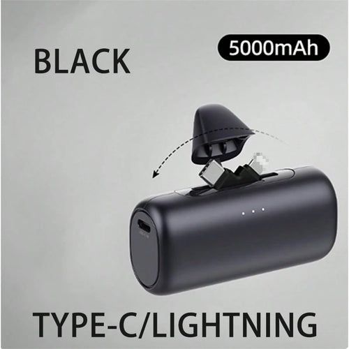 Fast Charging Portable Power Bank Matching Style Phase 3 5000mAh Power Bank With A Lightweight, Compact Design Built-In Type-C Port Wireless Direct Charging And Fast Charging LCD Battery Indicator Wit