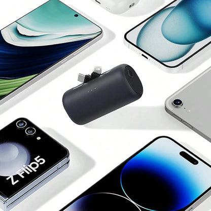 Fast Charging Portable Power Bank Matching Style Phase 3 5000mAh Power Bank With A Lightweight, Compact Design Built-In Type-C Port Wireless Direct Charging And Fast Charging LCD Battery Indicator Wit