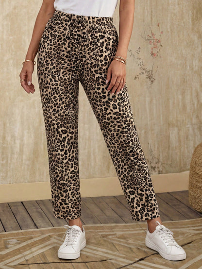 Faunlyn Women's Casual Elastic Waist Corduroy Straight Leg Pants, Autumn Fall Pants Baggy Women Pants