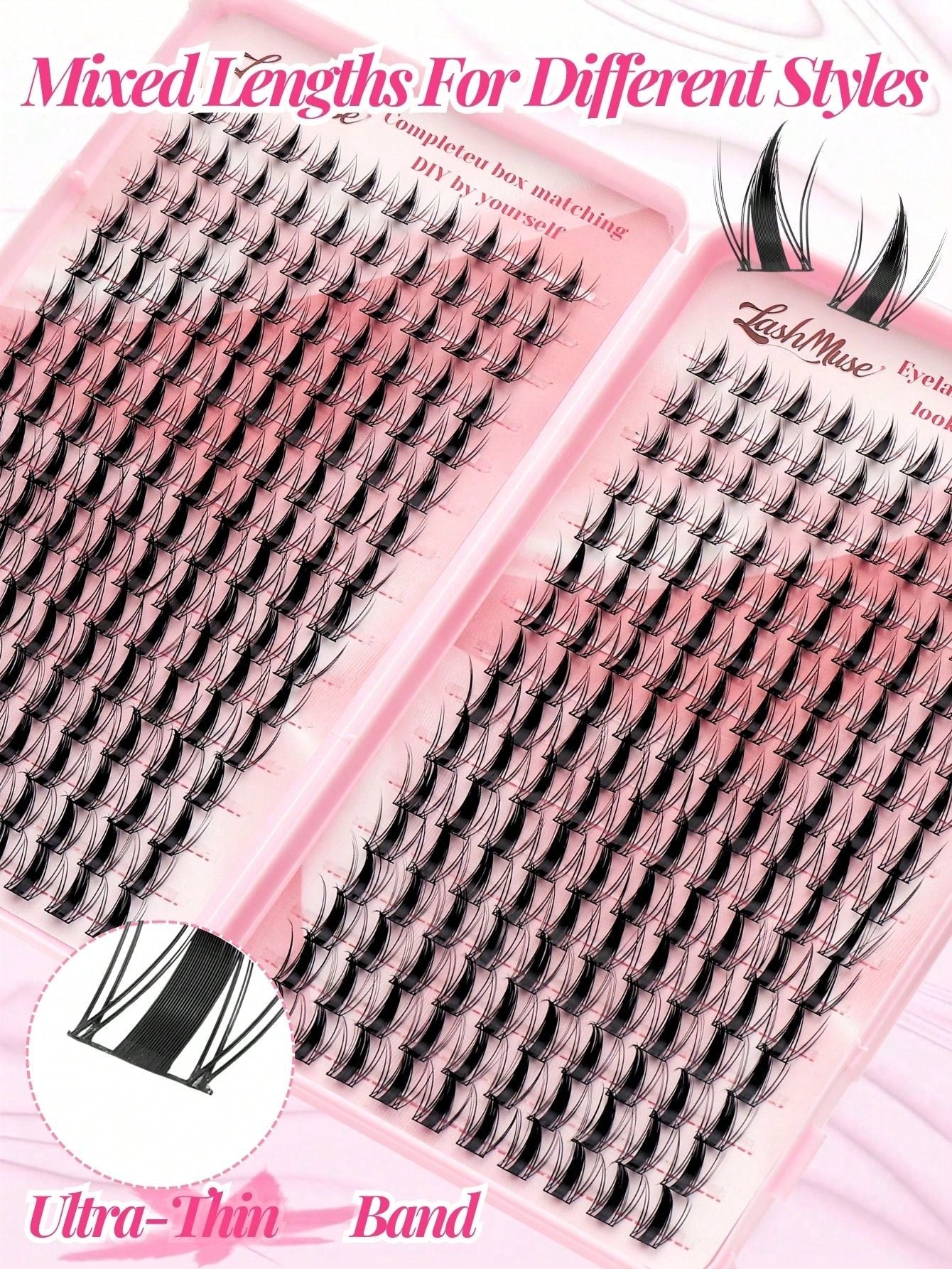 Fengxiu Eyelash New Autumn Maple Leaf Eyelash Book, 320 Clusters D Curl Single-Strand False Eyelashes, Dense Eyelash Book, Beginner-Friendly, Soft And Fluffy, Create Natural Makeup Effect, Easy DIY Se
