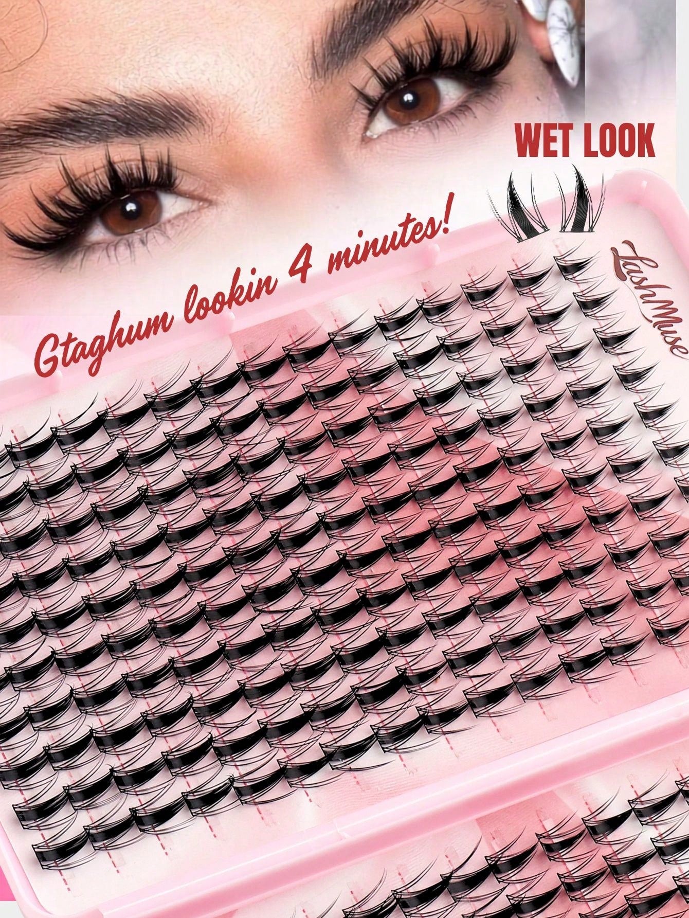 Fengxiu Eyelash New Autumn Maple Leaf Eyelash Book, 320 Clusters D Curl Single-Strand False Eyelashes, Dense Eyelash Book, Beginner-Friendly, Soft And Fluffy, Create Natural Makeup Effect, Easy DIY Se