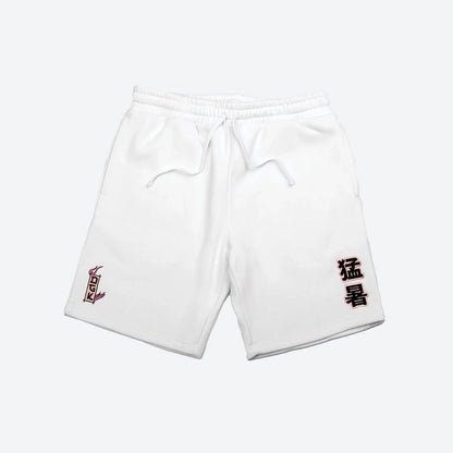 Fire Blossom Embroidered Fleece Short - Four Street