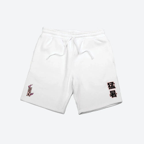 Fire Blossom Embroidered Fleece Short - Four Street