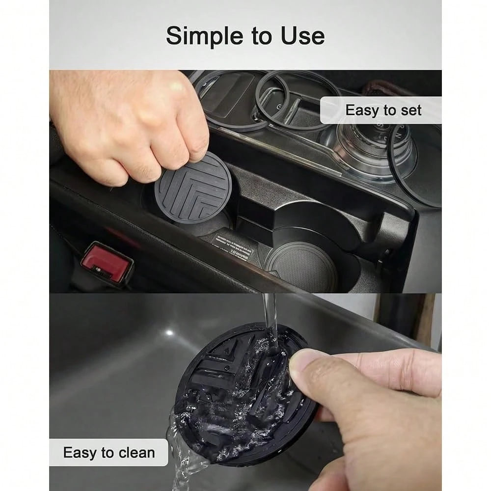 FitRing Car Cup Holder Coasters, Multi-Size, 2.75\-3.54\, 2 Pack| 5 Size Choices Help Select A Coaster Diameter Closer To The Diameter